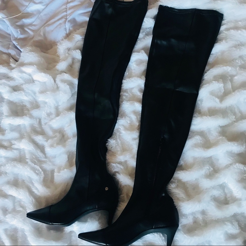 Calvin Klein Black Thigh High boots